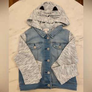 Girls lightweight stretch denim jacket size M